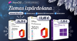 Keysoff ziemas izpārdošana: kā iegūt oriģinālo programmas Windows 10 Pro licenci tikai par 6,22 euro?