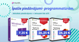 Iegādājieties “Office 2021 Pro” par 26,25 EUR vai “Home and Business” par 28,99 EUR. Īpašs piedāvājums programmatūrai Keysoff!