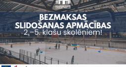 Bezmaksas slidošanas apmācības 2.–5. klašu skolēniem