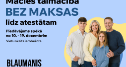 Tālmācības vidusskolā "Blaumanis" notiek ziemas uzņemšana