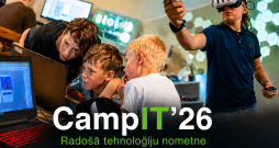 Aicinām uz radošo tehnoloģiju nometni “CampIT 2026”!