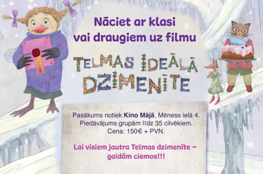 Nāc ar klasi vai draugiem uz filmu Telmas ideālā dzimenīte un ļauj vaļu īstam fantāzijas lidojumam!