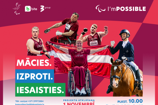 Latvijas Paralimpiskā komiteja aicina Latvijas skolas iesaistīties starptautiskajā izglītības projektā “I’m Possible”