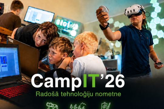 Aicinām uz radošo tehnoloģiju nometni “CampIT 2026”!