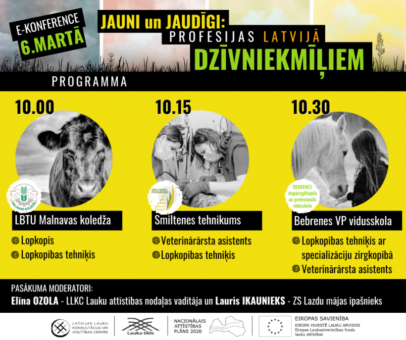 E-konference “Jauni un jaudīgi: profesijas dzīvniekmīļiem”