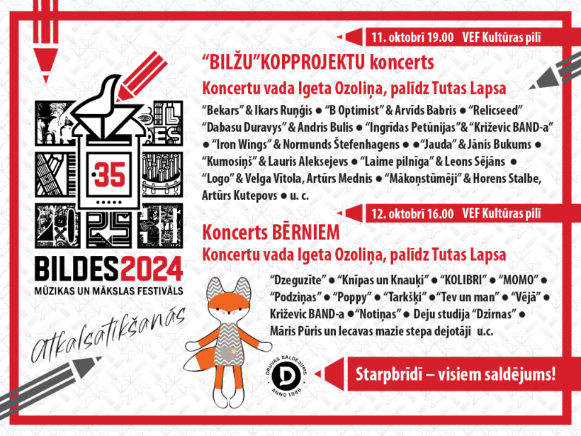 Mūzikas un mākslas festivāla “BILDES” 35. jubilejas koncerti jau drīz!