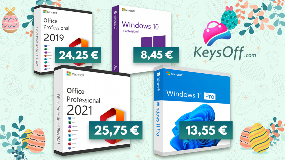 Īpaša Lieldienu akcija! Iegādājieties Windows 11 Pro tikai par 13,55 EUR un Office 2021 par 27,75 EUR 