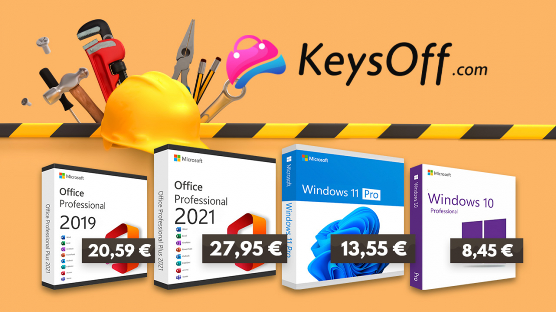 Ierobežots laiks Darba dienas izpārdošanai: Office 2021 Pro atslēga par 27,95 EUR un Windows 11 Pro par 13,55 EUR!