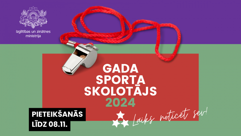 Līdz 8.novembrim iespējams pieteikt pedagogus  balvai “Gada sporta skolotājs 2024”