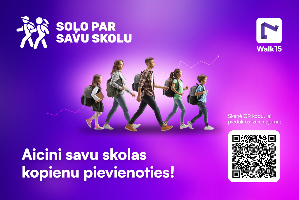 Soļo par savu skolu 2025 – soļu izaicinājums visām Latvijas skolām