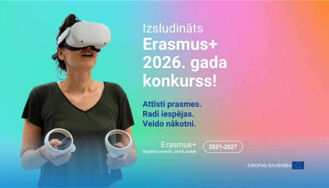 2026. gada Erasmus+ konkursā Latvijai pieejami vairāk nekā 39 miljoni eiro izglītības, mācību un sporta projektiem