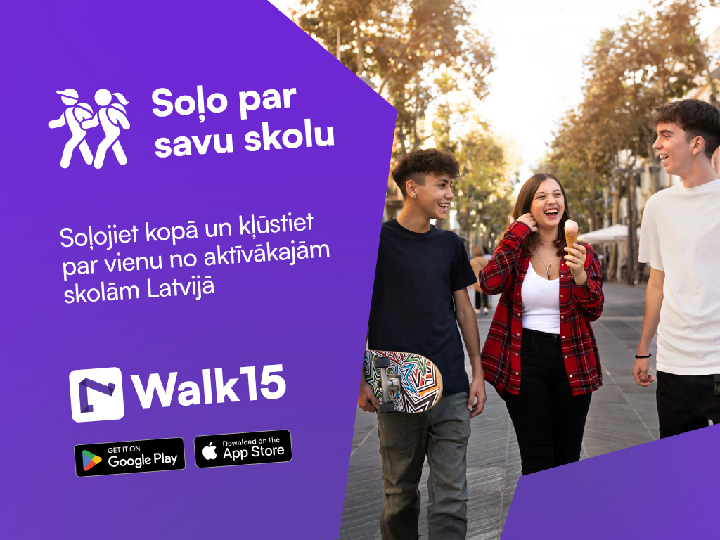 Skolas visā Latvijā pievienojas soļu izaicinājumam, lai bērni būtu aktīvāki