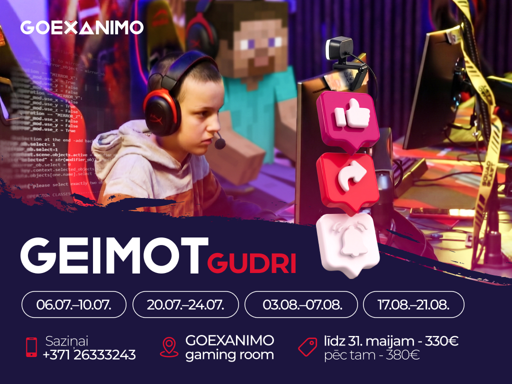 Gaming ar pievienoto vērtību - vasaras nometne bērniem