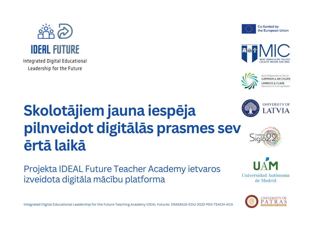 Skolotājiem jauna iespēja pilnveidot digitālās prasmes sev ērtā laikā