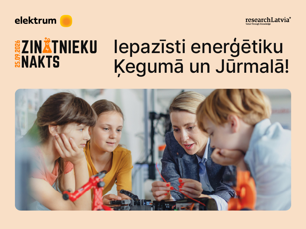 25. septembrī atklāj zinātnes dabu ar Elektrum!