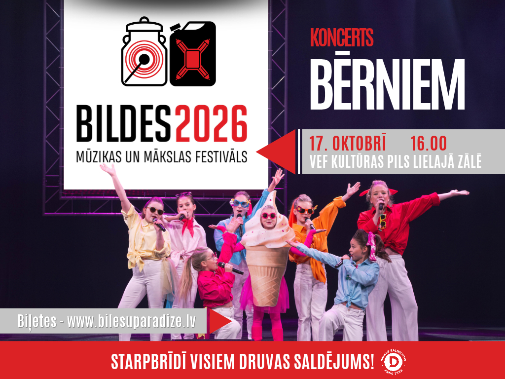 Šo sestdien VEF Kultūras pilī izskanēs krāšņais festivāla „BILDES 2026” bērnu koncerts