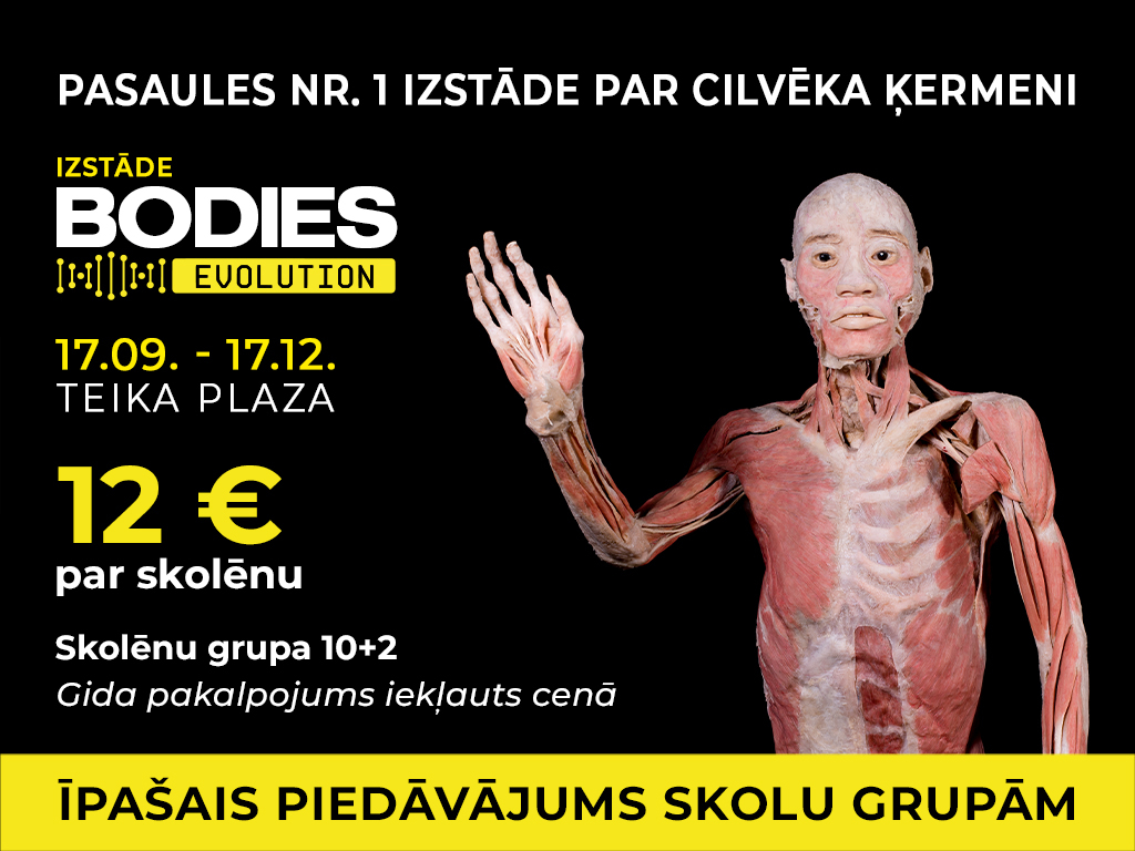 Anatomija, ko nevajag iekalt: BODIES Evolution aicina skolēnu grupas uz ekskursijām ar profesionāliem gidiem